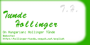 tunde hollinger business card
